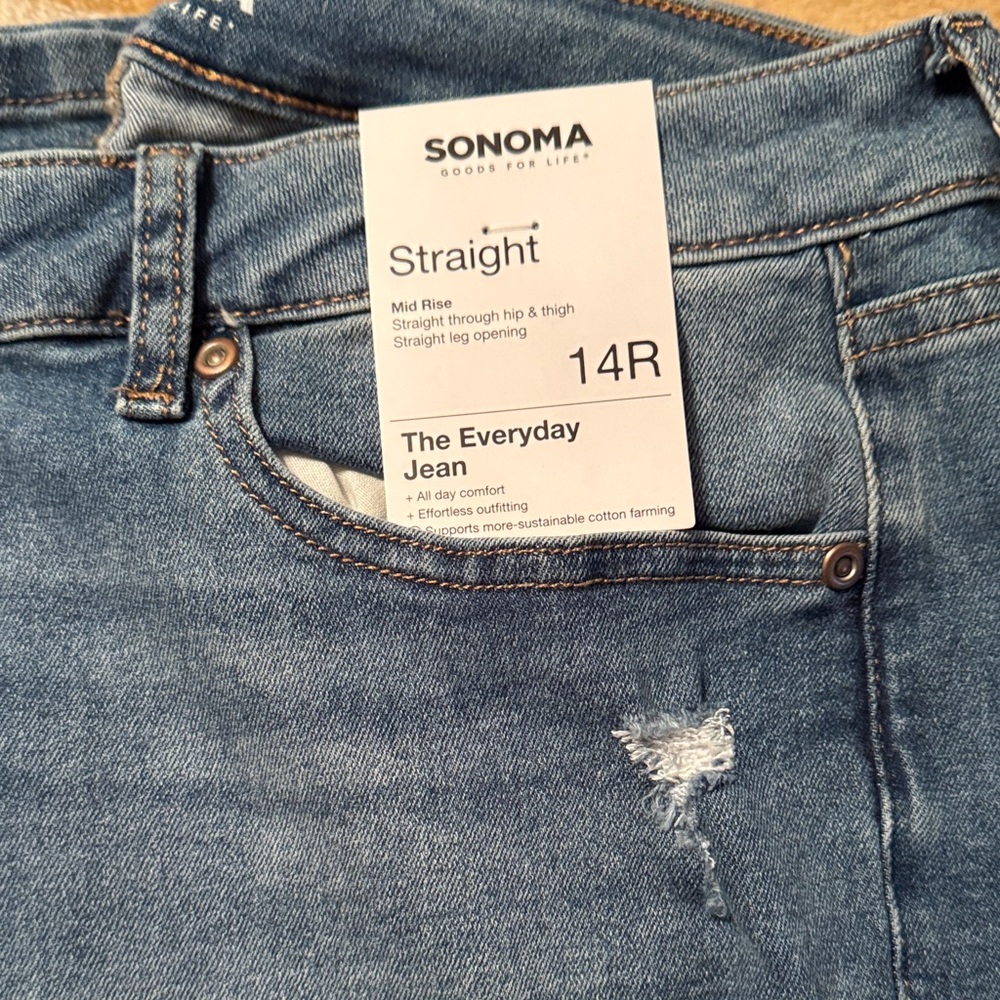 Sonoma Women's Classic Blue Straight Leg Jeans